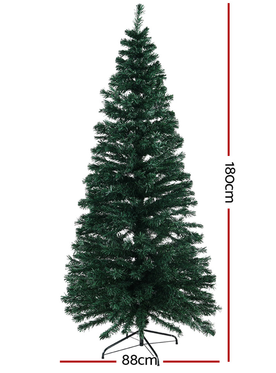 Fibre Optic 300 Tip LED Christmas Tree Decoration 180cm - Measurements Image