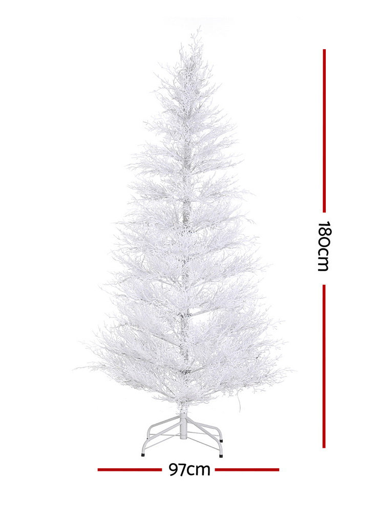 Jingle Jollys Snowly Prelit Multicolour Christmas Tree 180cm - Dimensions Image 1