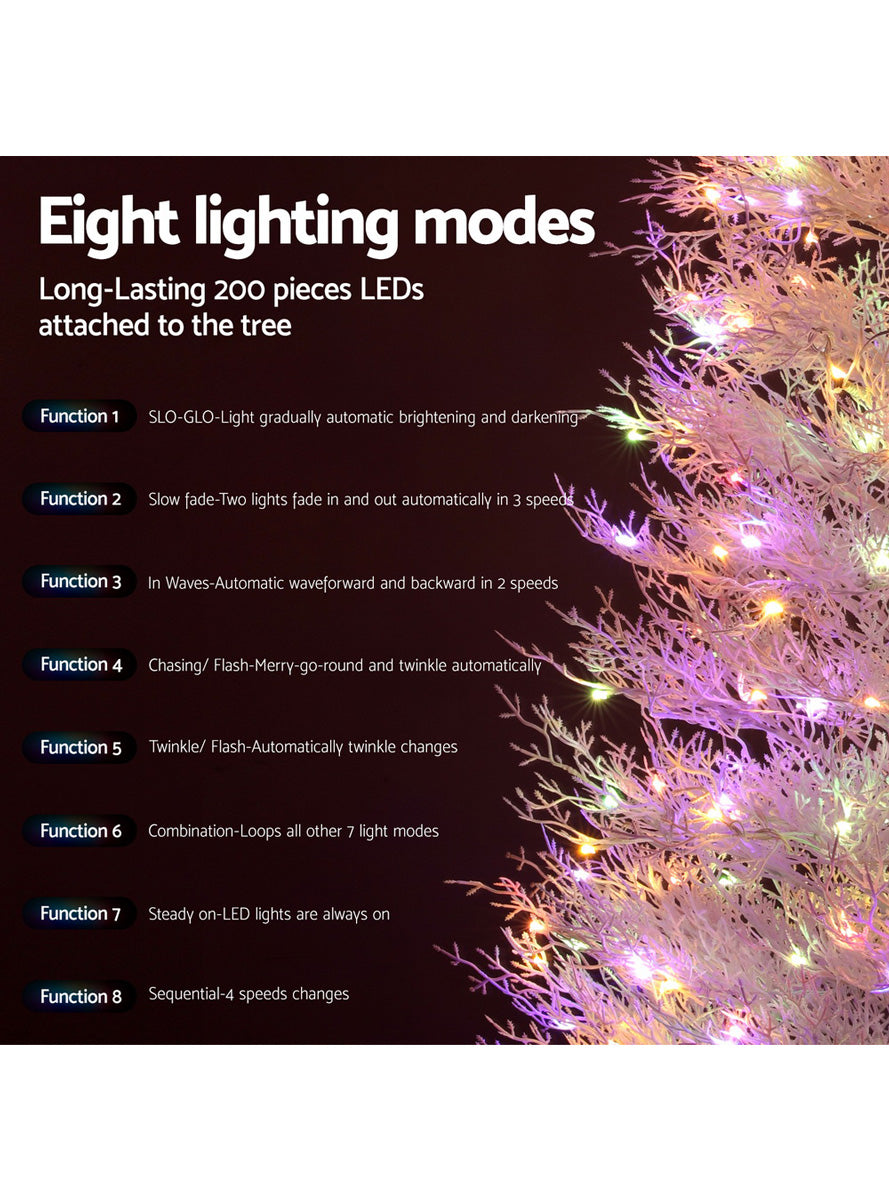 Jingle Jollys Snowly Prelit Multicolour Christmas Tree 180cm - Information Image 2