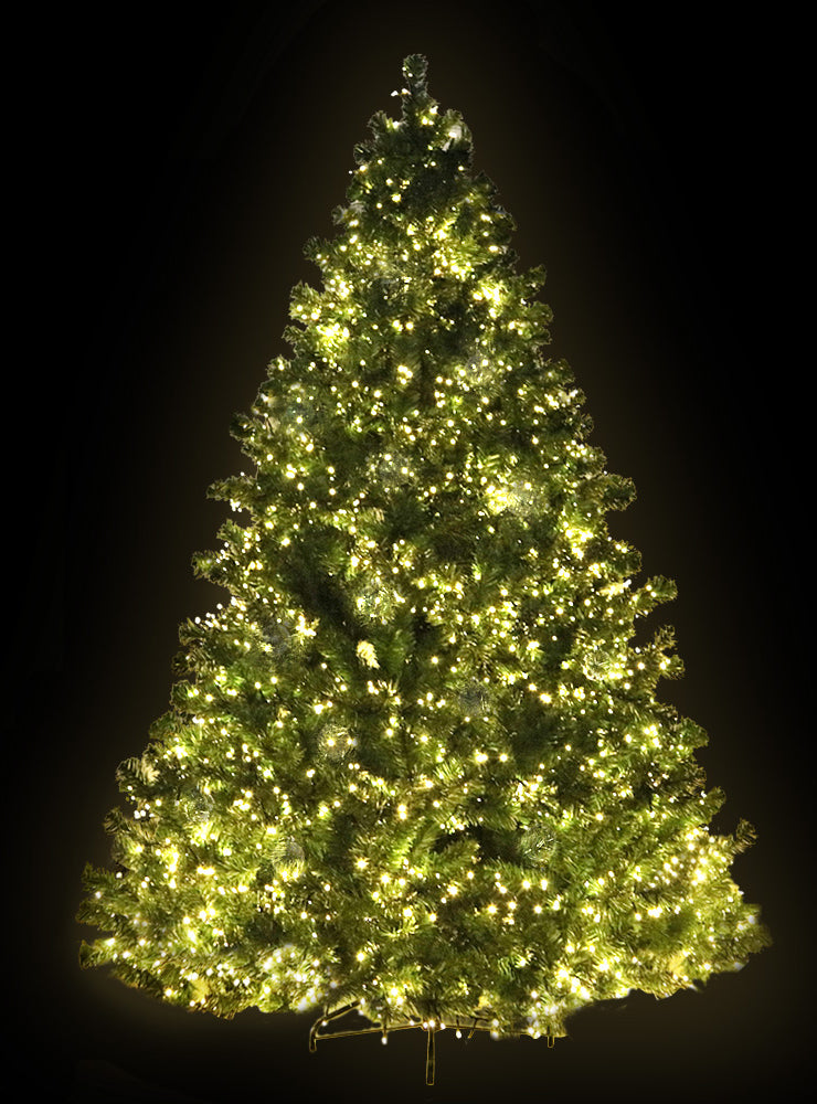 Light Up Jingle Jollys Christmas Tree with 8 Light Mode 1980 LED Lights 180cm - Black Background Image