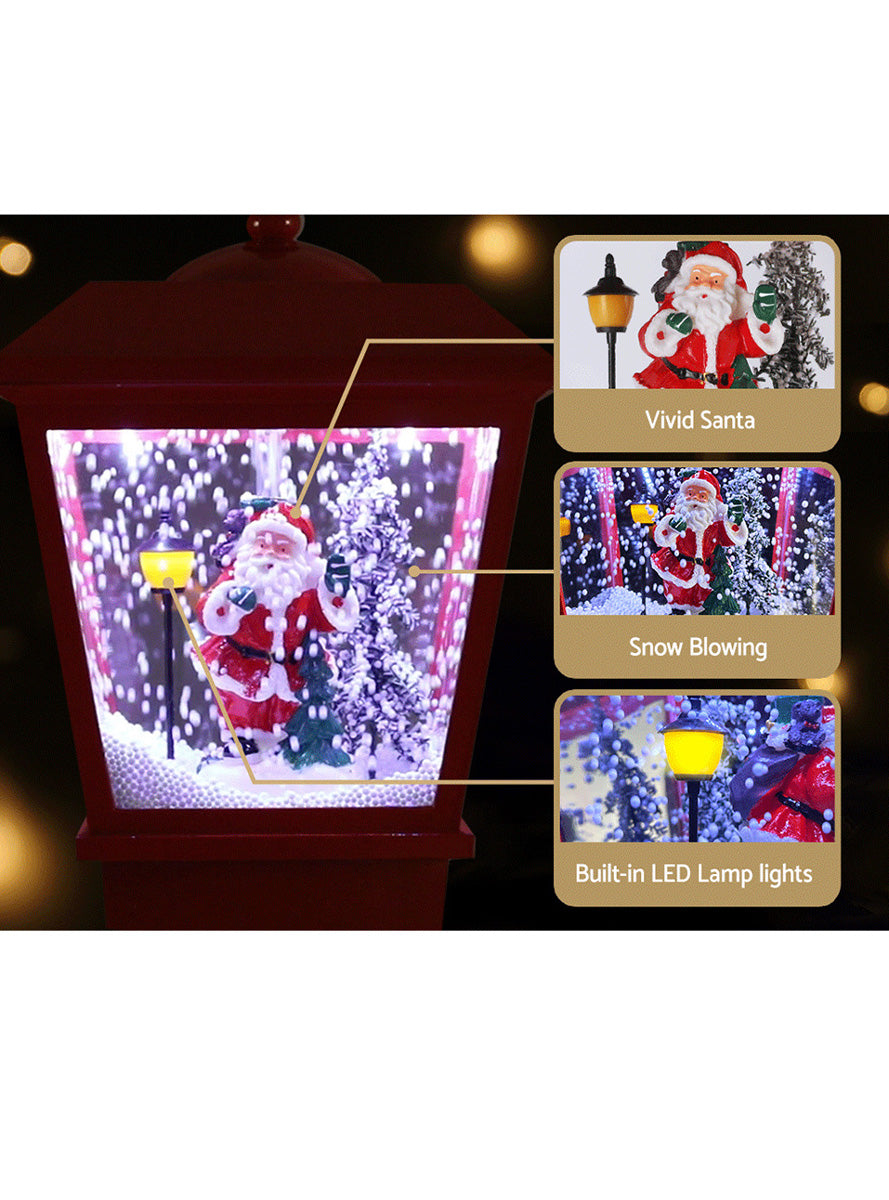Red Christmas Light Post Lamp with Santa Decoration 180cm - Information Image 3