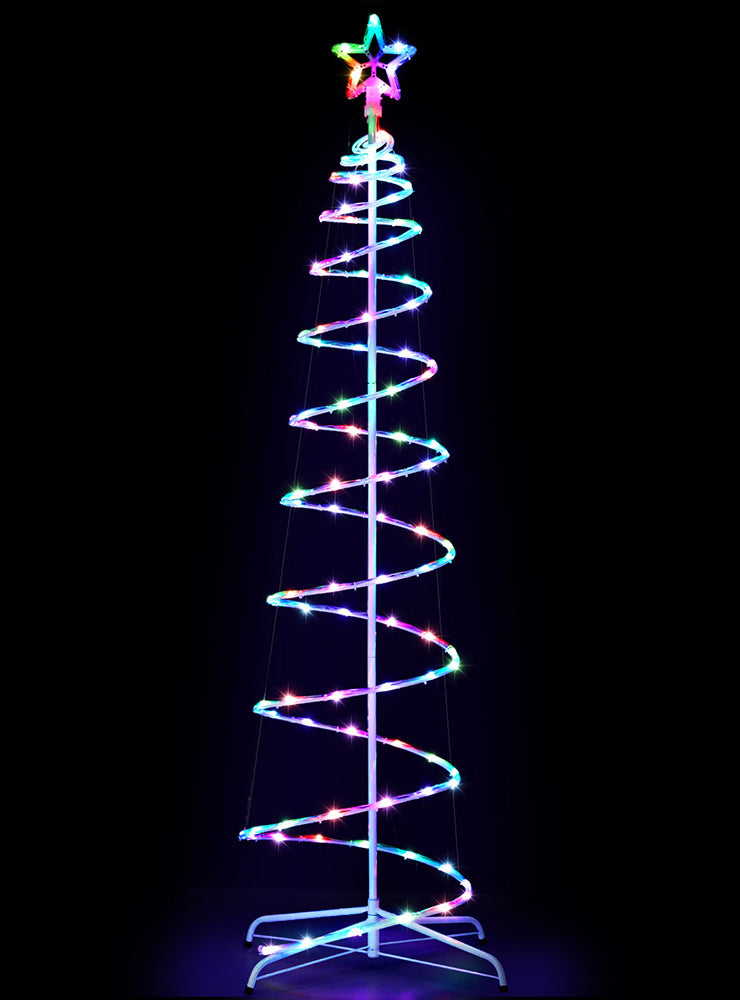 180cm RGB Multicolour Christmas Tree Rope Light Decoration - Alternate Image