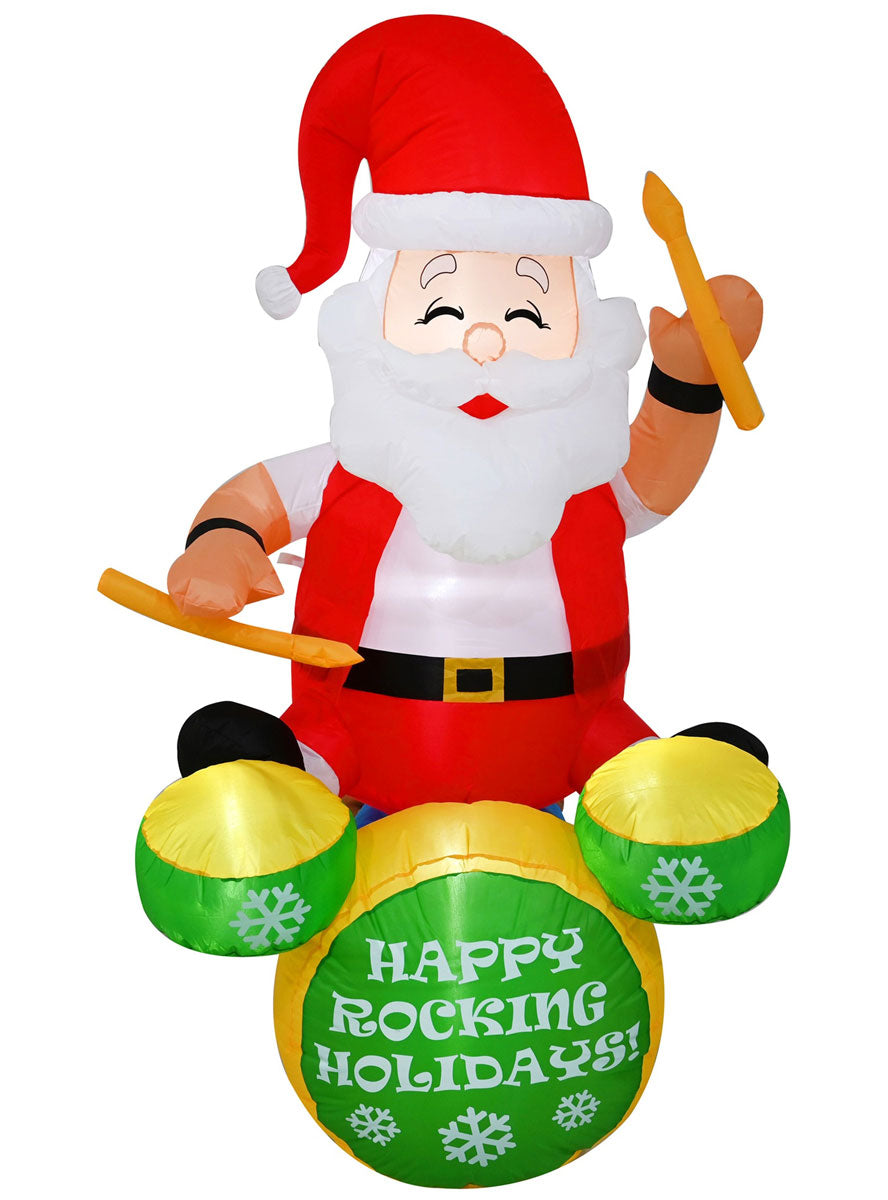 Rocker Santa Inflatable Outdoor Christmas Decoration 180cm Main Image 1