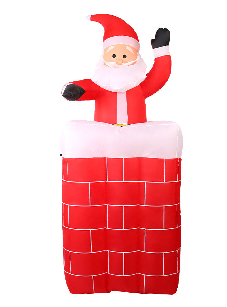 Santa in Chimney Inflatable Christmas Decoration 180cm - Main Image