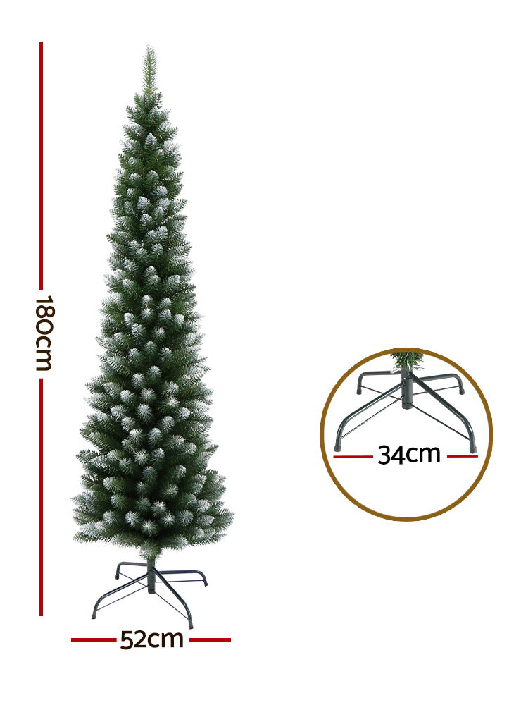 Snowy 300 Tip Jingle Jollys Christmas Tree Decoration 180cm - Measurements Image