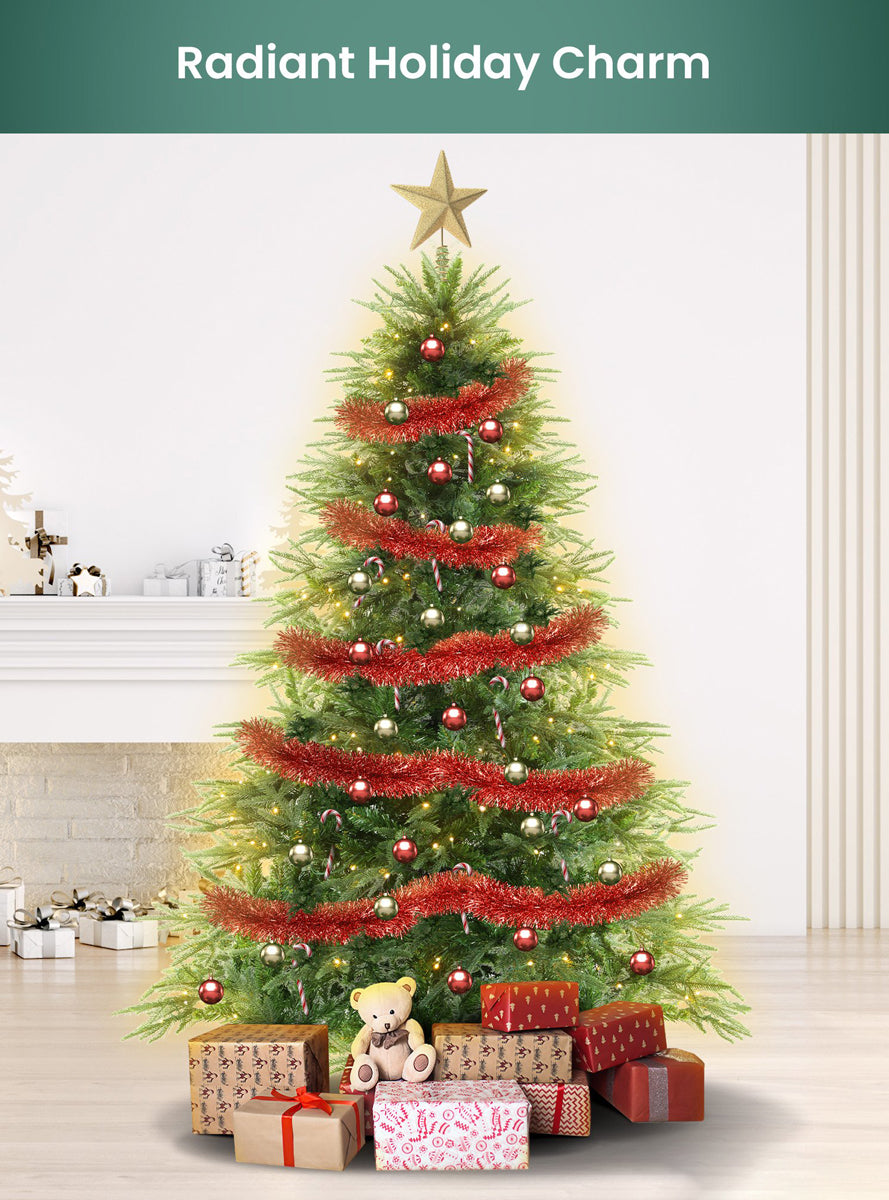180cm Warm White Prelit Everglow Fir Christmas Tree - Info Image 4