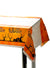 Image of Plastic Orange and White Happy Halloween Table Cover