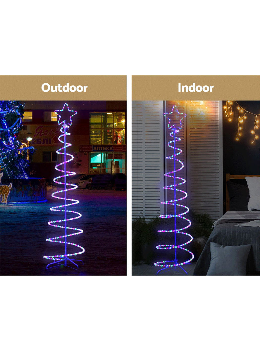 Multicolour Christmas Tree Light Decoration 188cm - Information Image 2