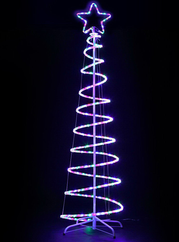 Multicolour Christmas Tree Light Decoration 188cm - Main Image