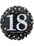 Image of 18th Birthday Black and Gold 45cm Party Balloon