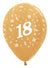 Image of 18th Birthday Metallic Gold 25 Pack Balloons