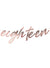 Image of 18th Birthday Rose Gold Foil Eighteen Banner Decoration