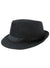 Mens classic black 1920s fedora costume hat - main image