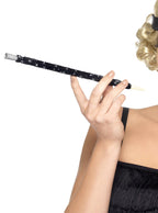 Black Sequined Womens 1920s Cigarette Holder Costume Accessory - Main Image