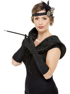 Black and Gold 20s Flapper Accessory Set
