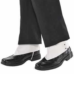 1920s White Gangster Spats - Main Image