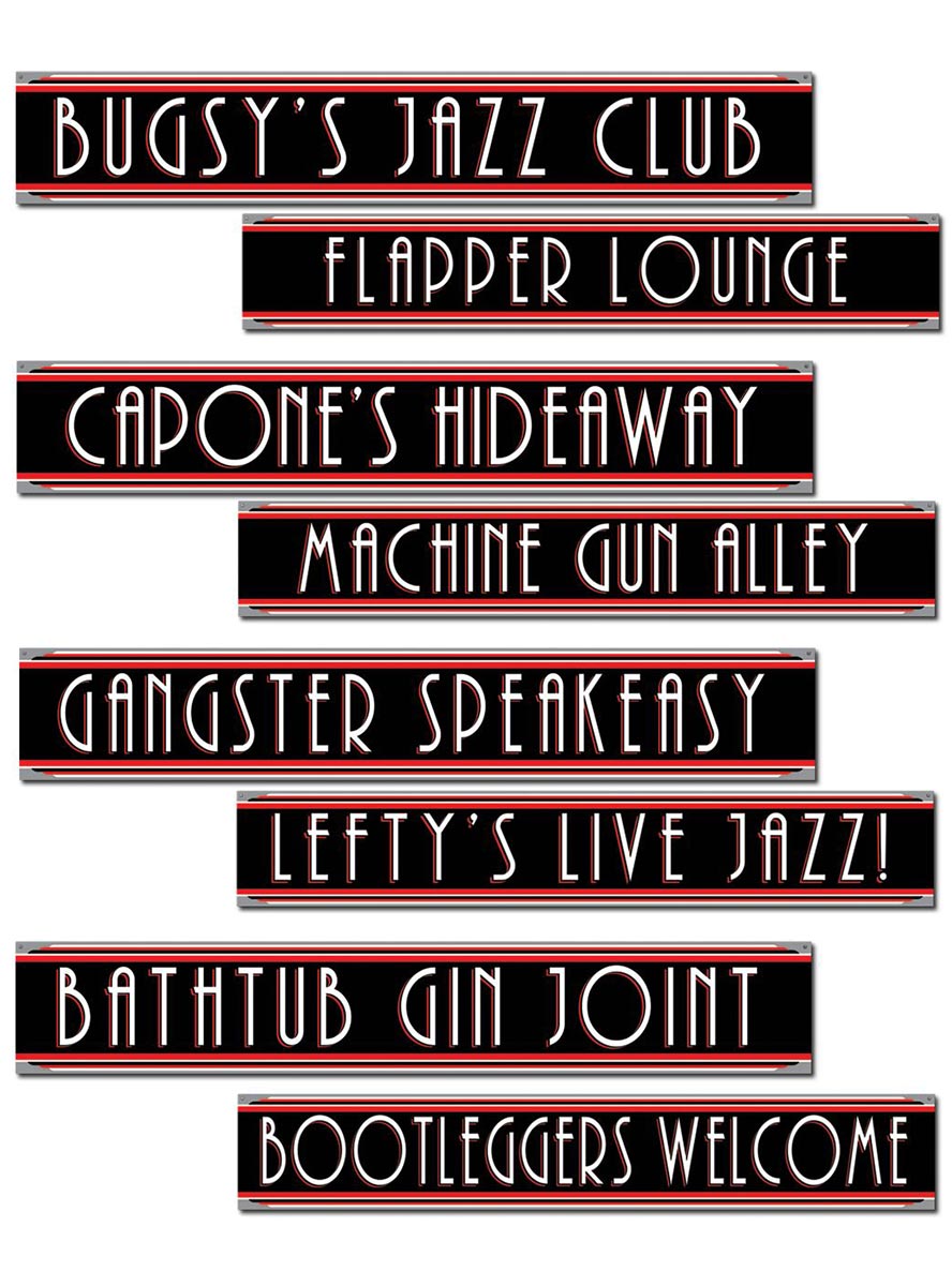 1920s Street Sign Cut Outs - Main Image
