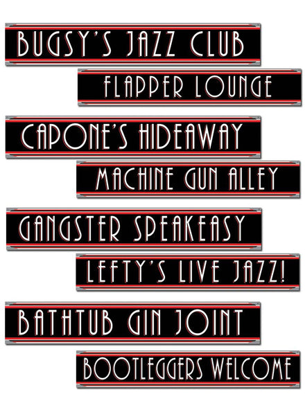 1920s Street Sign Cut Outs - Main Image