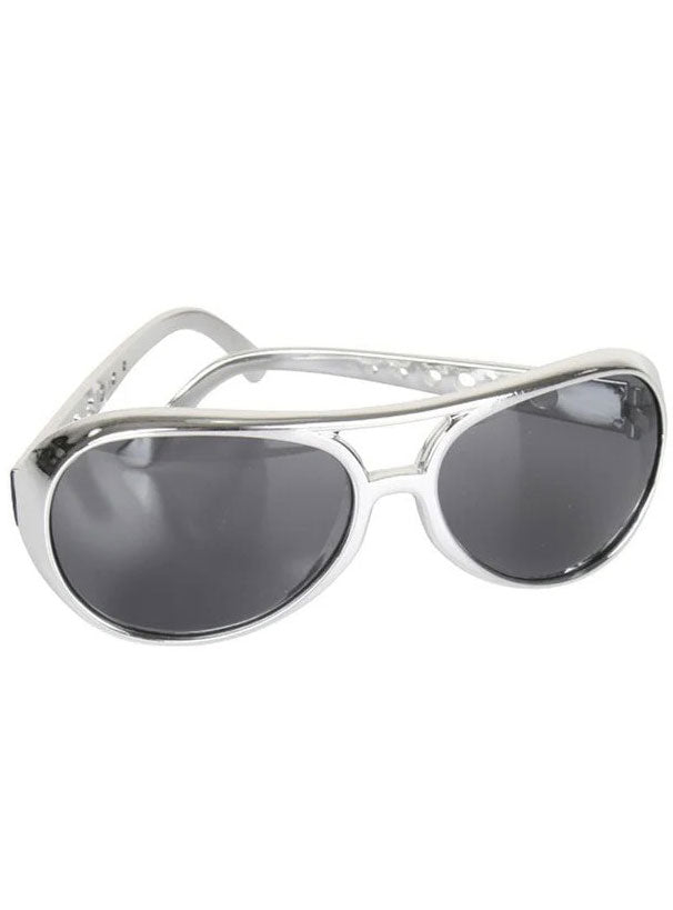 1950s Adults Silver Framed Elvis Costume Sunglasses