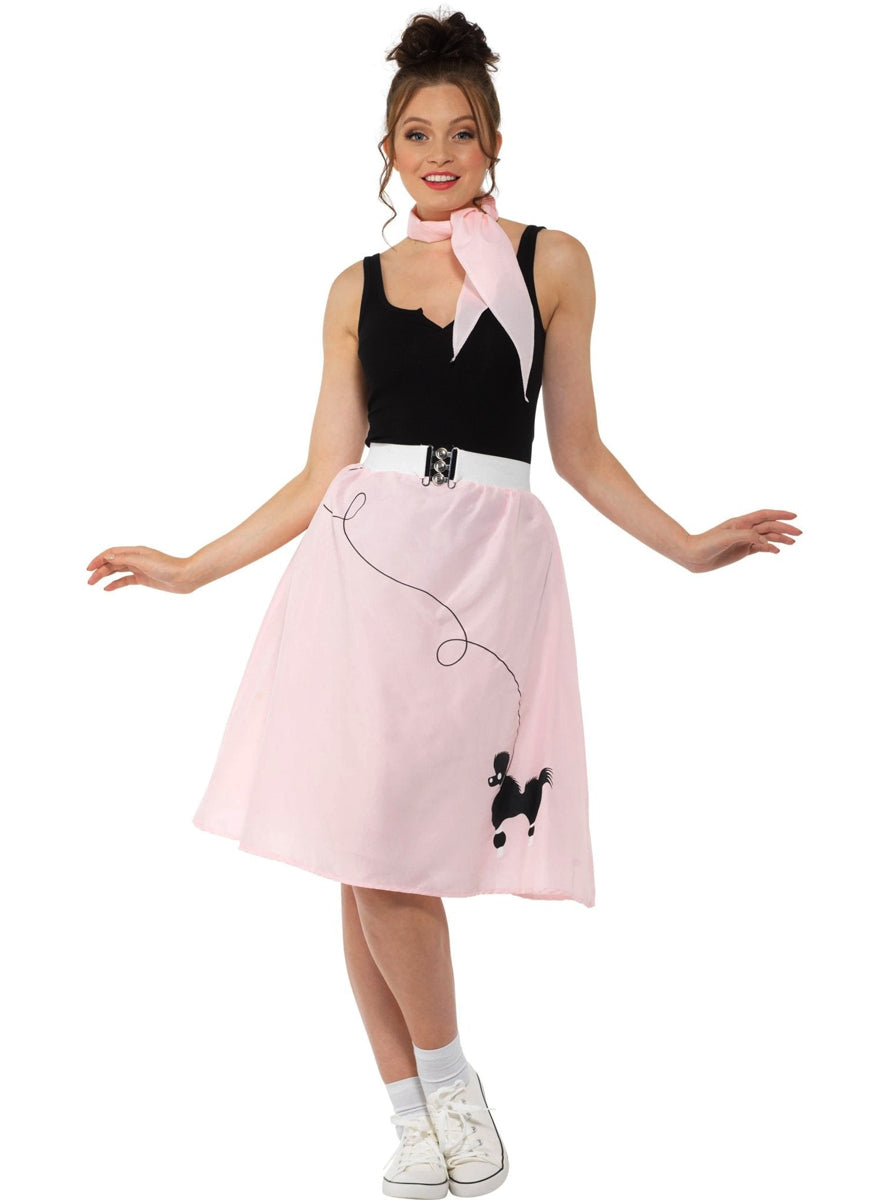 Plus Size Womens Pale Pink 1950s Poodle Skirt Costume - Main Image
