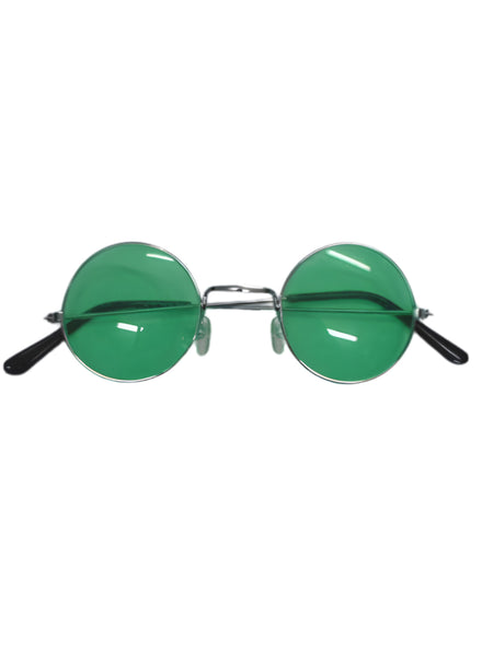 1970s Green Lens John Lennon Hippie Costume Glasses - Main Image