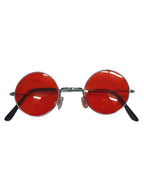 1970s Red Lens John Lennon Hippie Costume Glasses - Main Image