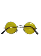 1970s Yellow Lens John Lennon Hippie Costume Glasses - Main Image