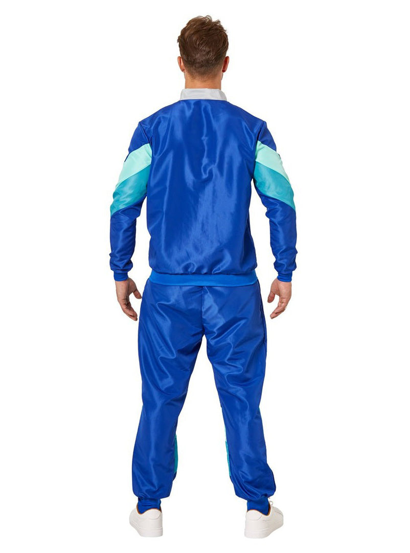 1980s Mens Dark Blue Shell Suit Costume - Back Image
