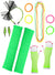 Neon Green 12 Piece 1980s Costume Accessory Set - Main Image