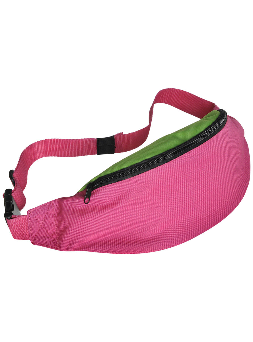 1980s Pink and Green Bum Bag Accessory - Main Image