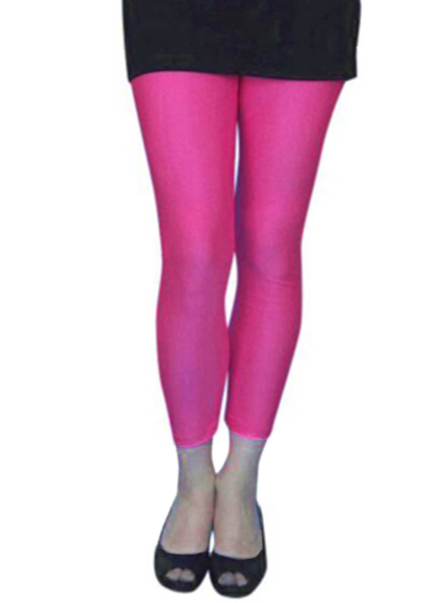 1980s Womens Neon Pink Lycra Costume Leggings - Main Image