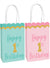 Image of 1st Birthday Green and Pink Pack of 8 Favour Bags