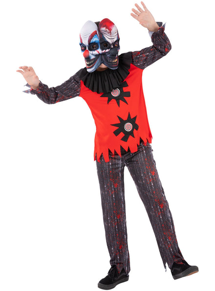 Double Headed Chuckles the Clown Boys Halloween Costume - Main Image