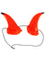 Image of 11cm Red and Black Devil Horns on Elastic