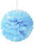 Image of Light Blue 2 Pack 30cm Decorative Hanging Puffs