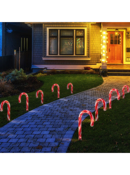 Candy Cane 20 Pack LED Path Lights Christmas Decoration - Main Image