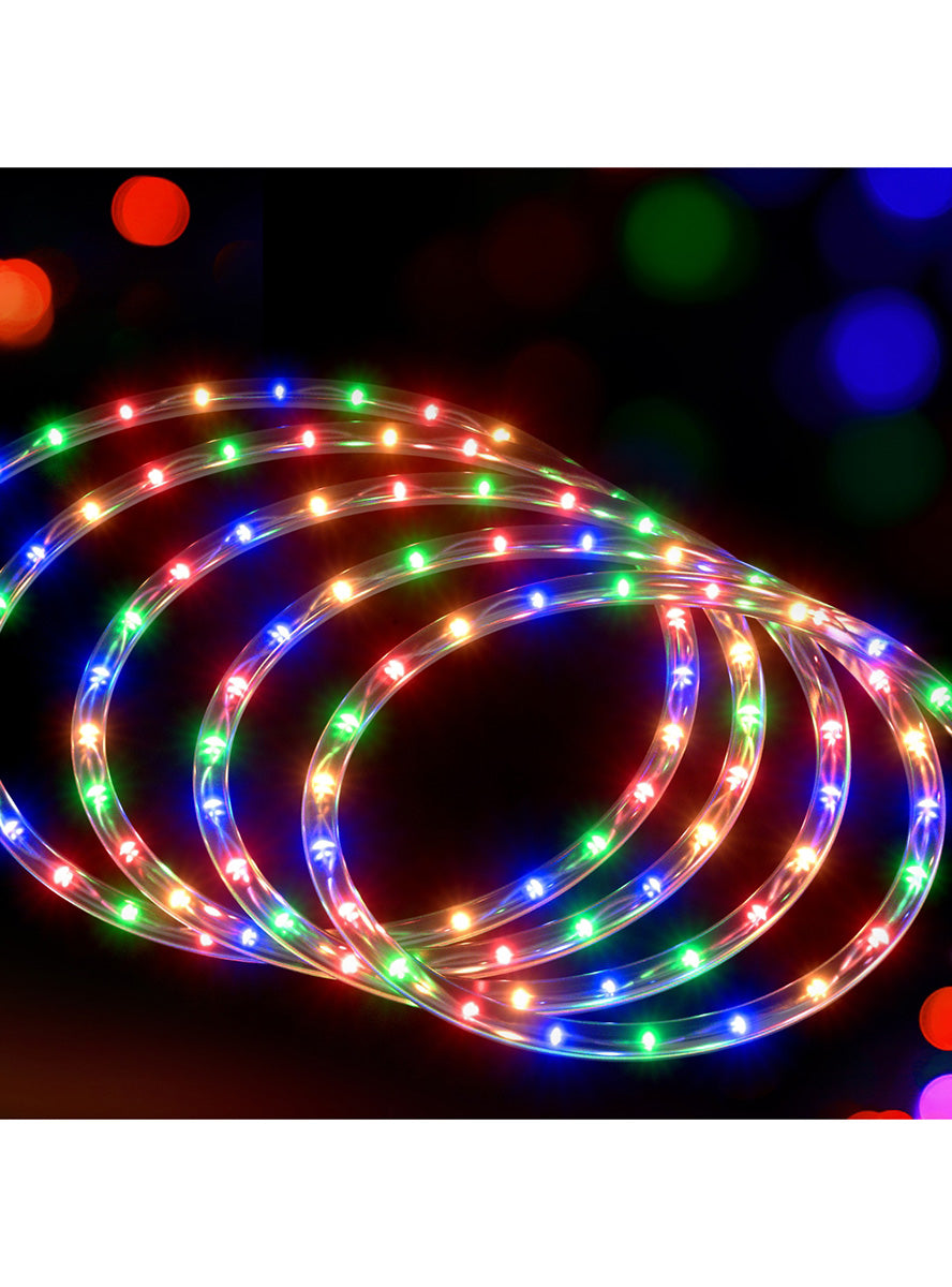 Colourful 600 LED Light Up Christmas Light String Rope Decoration 20m - Main Image