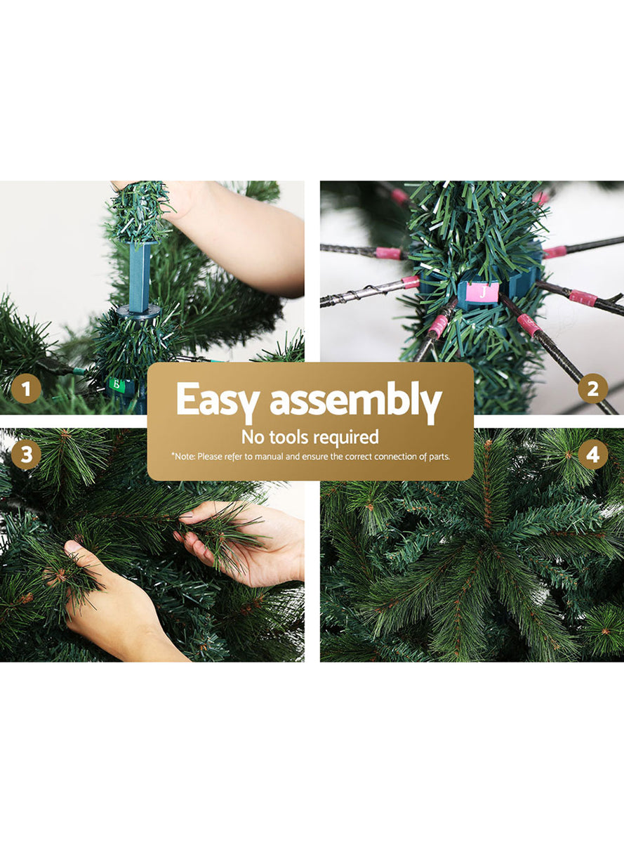 Jingle Jollys 1584 Pine Needle Tip Christmas Tree 210cm - Assembly Details Image
