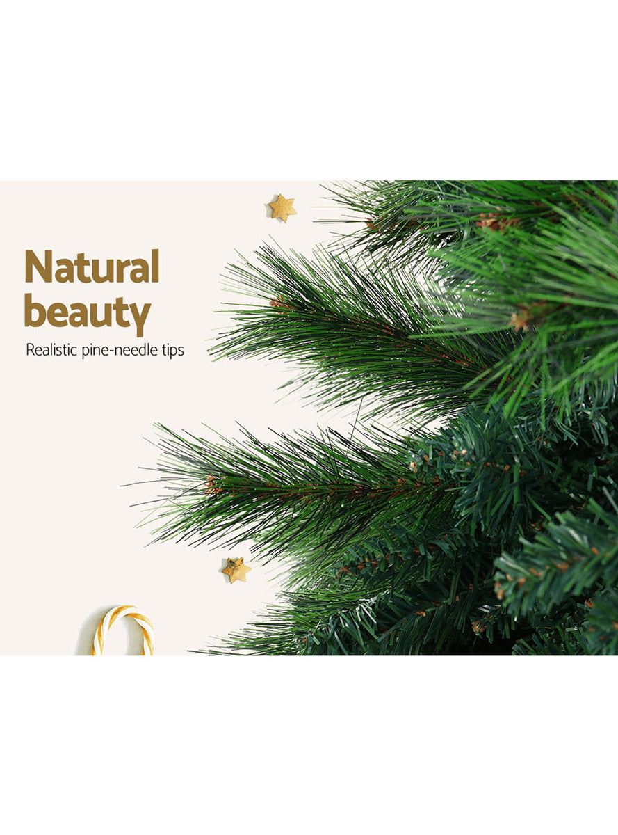 Jingle Jollys 1584 Pine Needle Tip Christmas Tree 210cm - Pine Tips Details Image