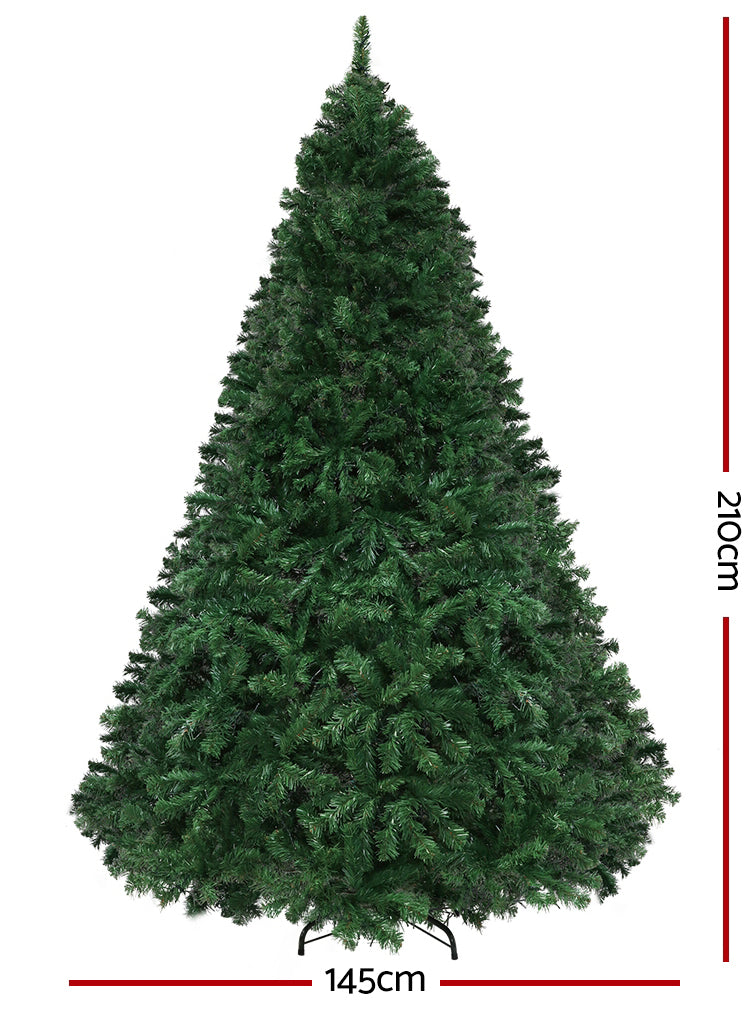 Jingle Jollys Christmas Tree with 2800 Colourful LED Lights 8 Mode 210cm - Measurements Image