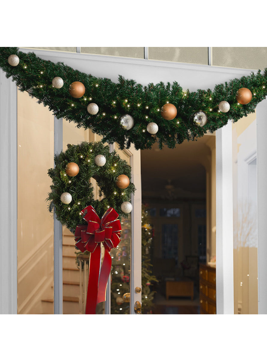 210cm Classic Green Christmas Garland Decoration - Alternate Image 1