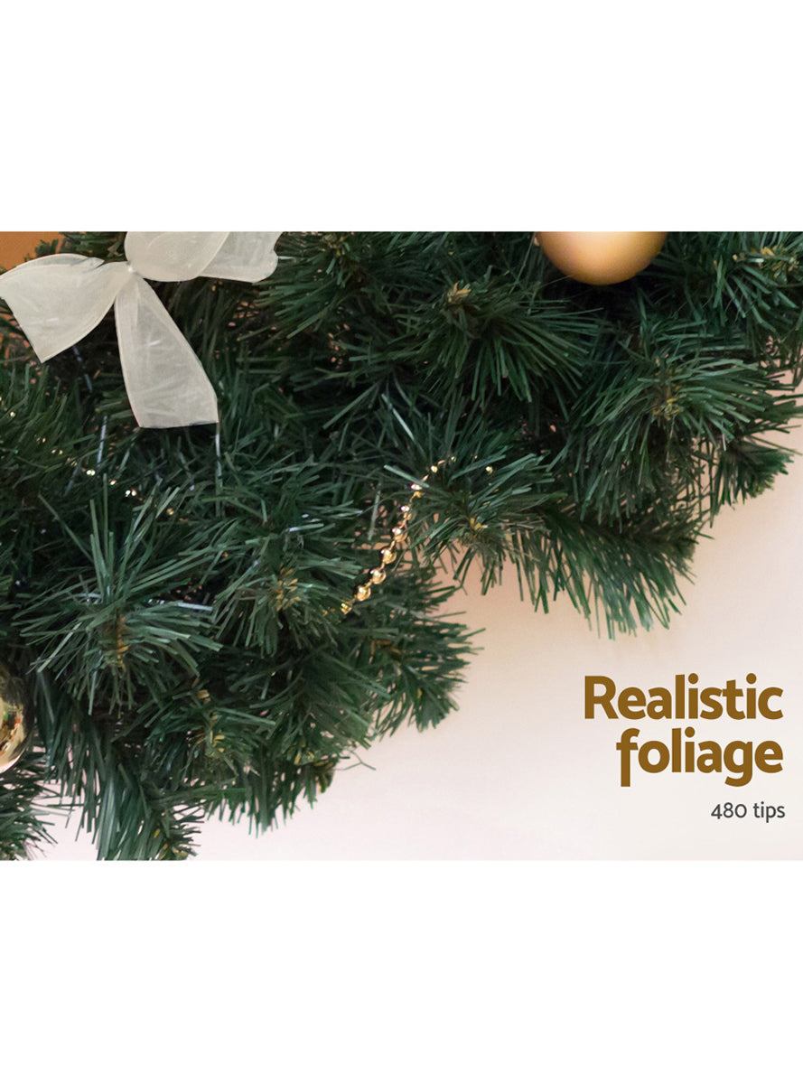210cm Classic Green Christmas Garland Decoration - Info Image 2