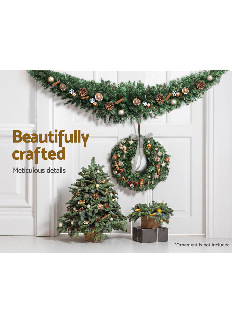 210cm Classic Green Christmas Garland Decoration - Info Image 3