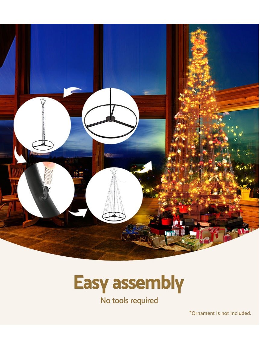 Jingle Jollys Warm White Christmas Tree Decoration 210cm - Info Image 4
