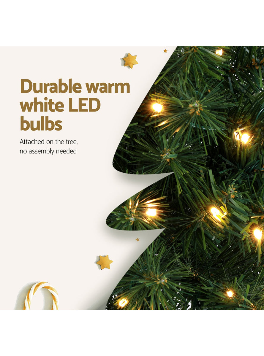 Jingle Jollys Prelit LED 430 Tip Corner Christmas Tree 210cm - LED Light Details Image