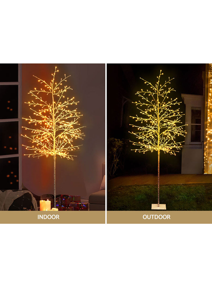 Warm White Solar Powered Twig Christmas Tree Decoration 210cm - Info Image 4