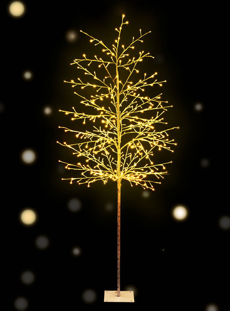 Warm White Solar Powered Twig Christmas Tree Decoration 210cm - Main Image