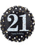 Image of 21st Birthday Black and Gold 45cm Party Balloon