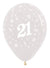 Image of 21st Birthday Crystal Clear 25 Pack Party Balloons