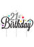 Image of 21st Birthday Rainbow Stars Large Birthday Cake Candle
